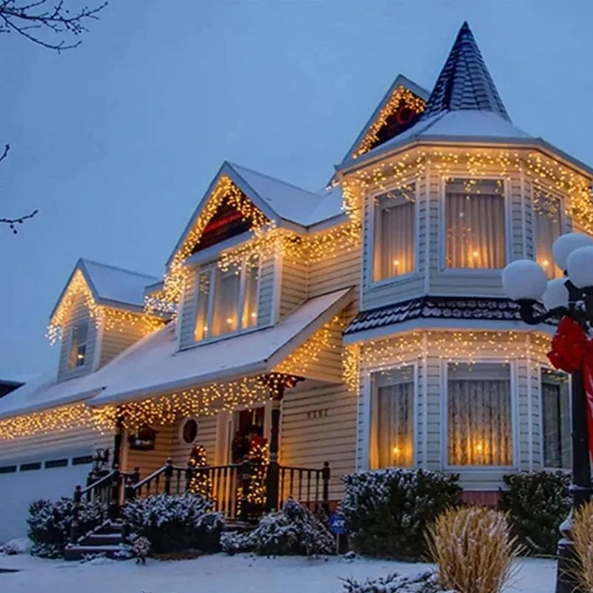 Icicle Christmas Lights - 4 Metres with 96 LEDs and 8 Modes