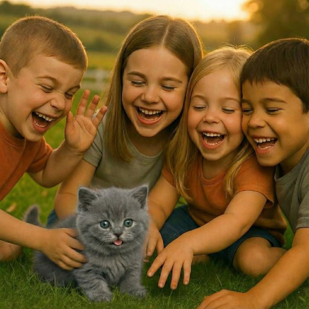 Interactive Grey Robot Kitten Toy with Realistic Movements