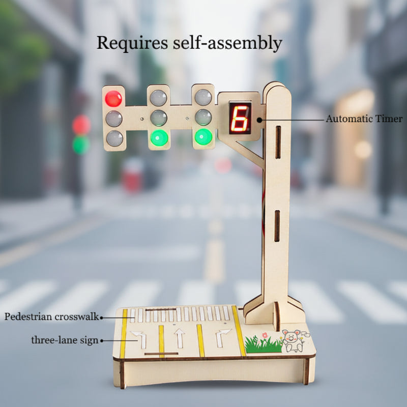 Kids' Educational Traffic Signal & Vehicle Toy Set
