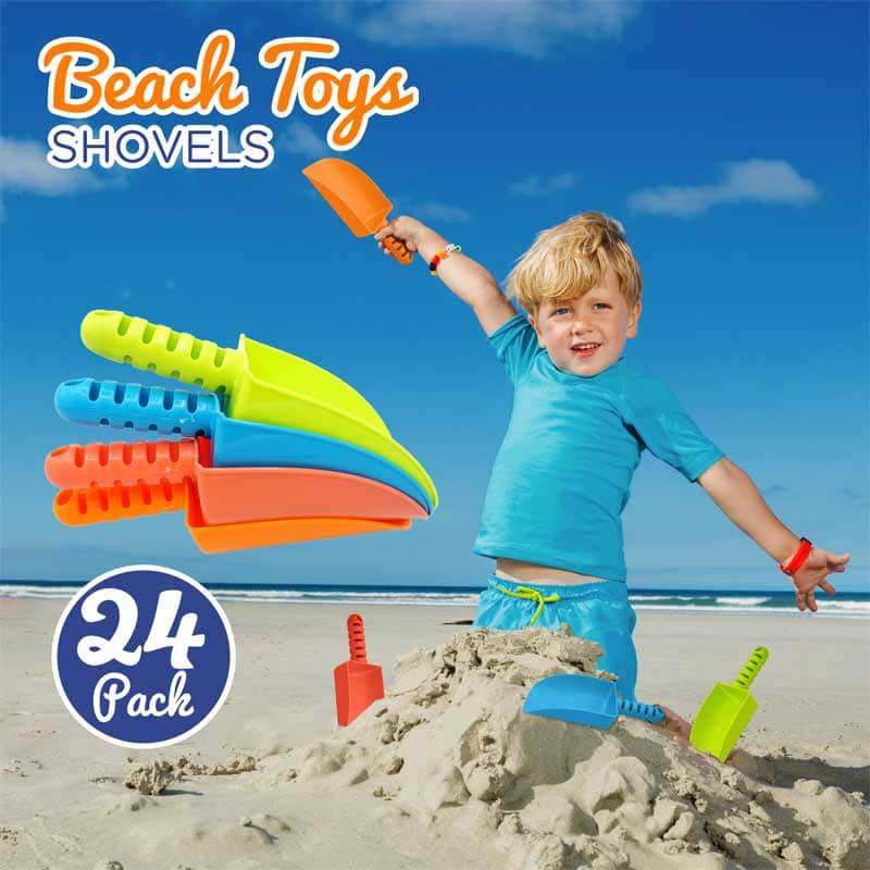Kids' Heavy-Duty Plastic Sand Shovels (24-Pack)