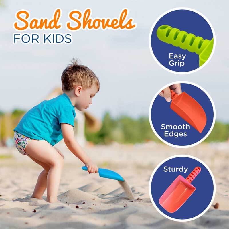 Kids' Heavy-Duty Plastic Sand Shovels (24-Pack)