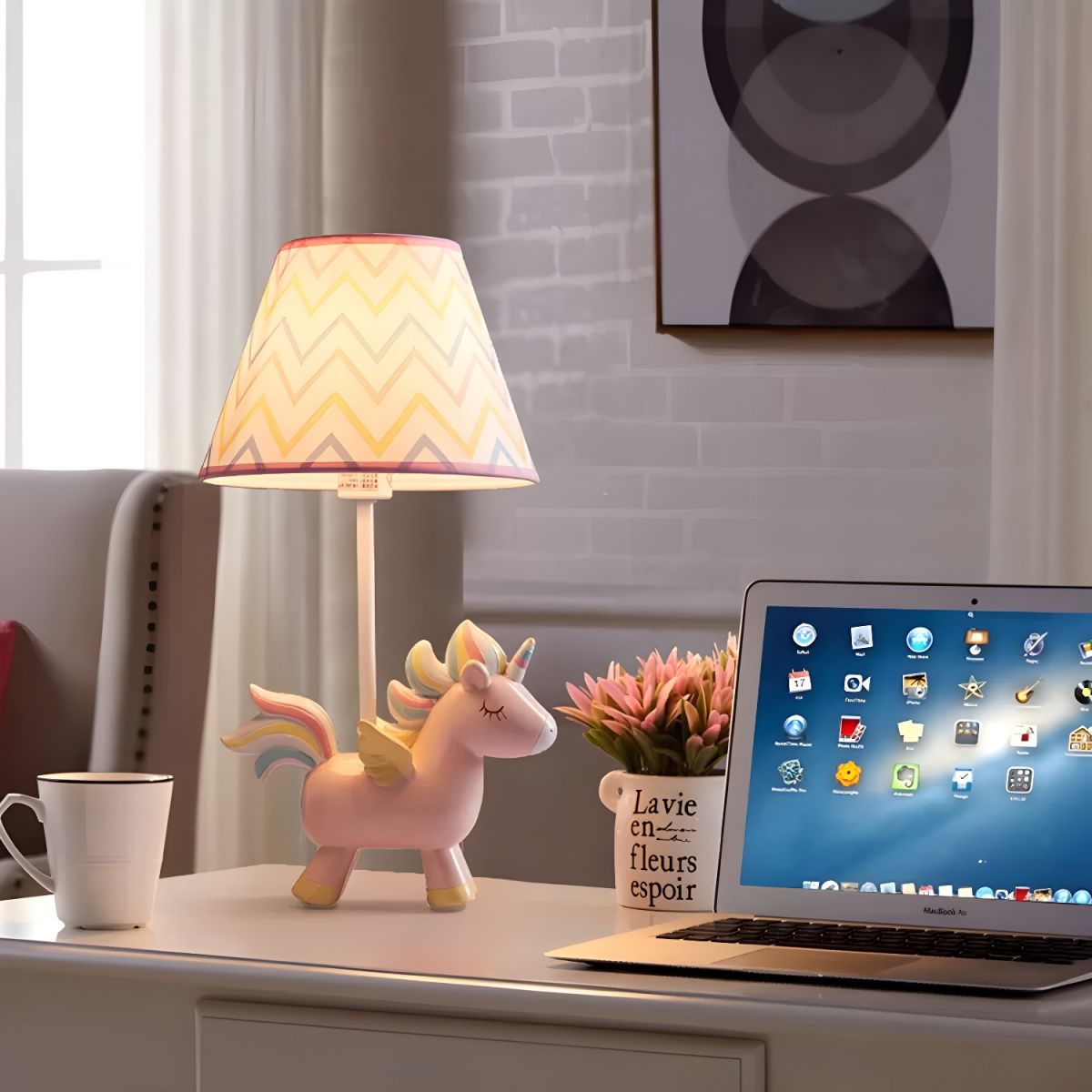 Kids Room Resin Unicorn Table Lamp