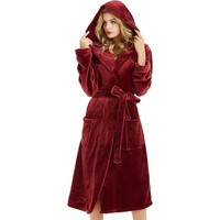 Women's Hooded Fleece Robe - Vivianne