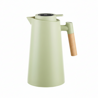 Insulated Carafe with Temp Display & Wood Handle
