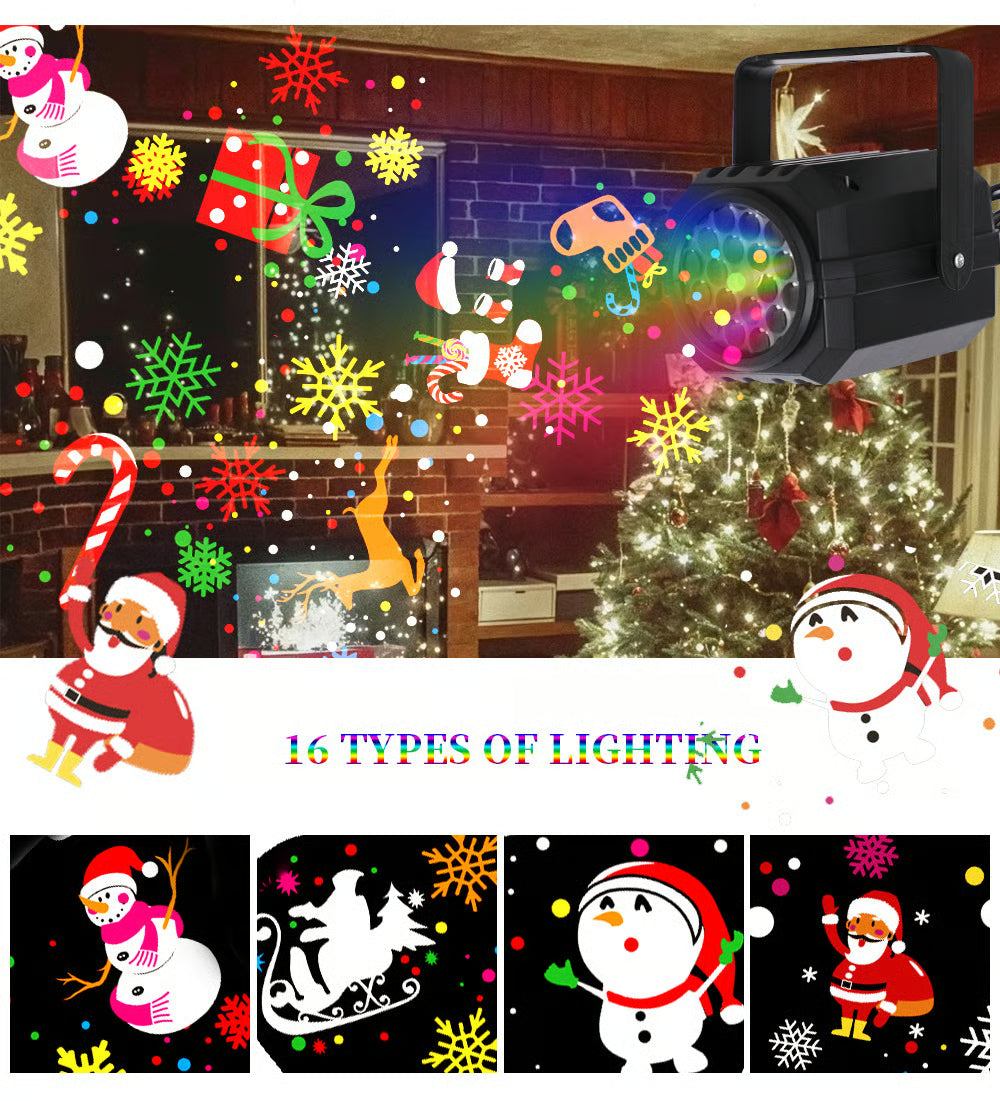 LED Christmas Projection Lamp with 16 Patterns