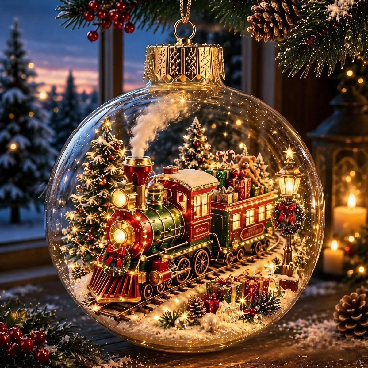 Light-Up Christmas Mini Winter Wonderland Home Decor Ornament