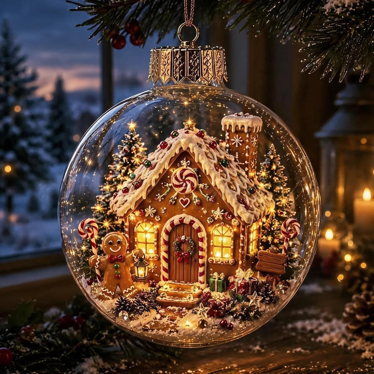 Light-Up Christmas Mini Winter Wonderland Home Decor Ornament
