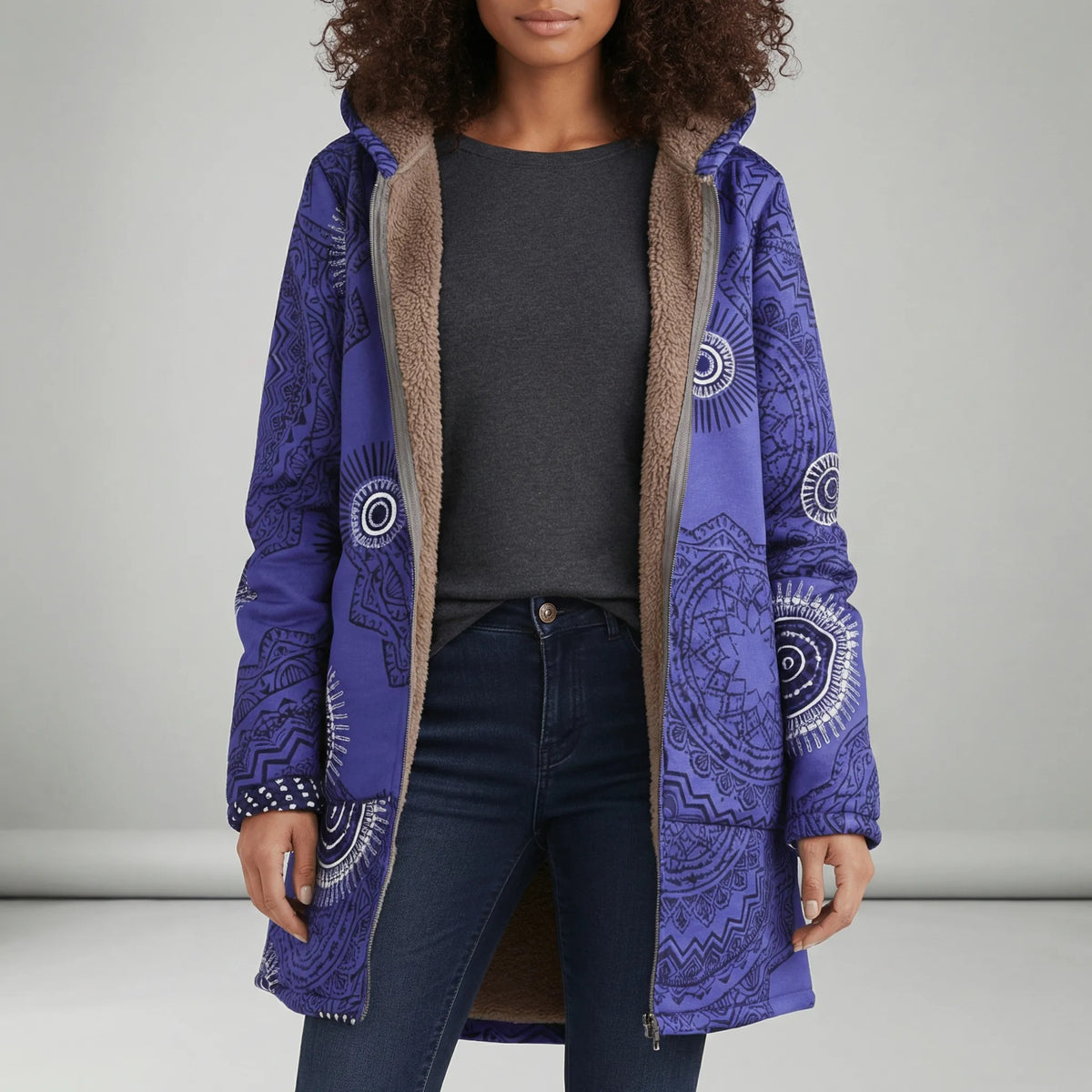 Long Fitted Hooded Jacket