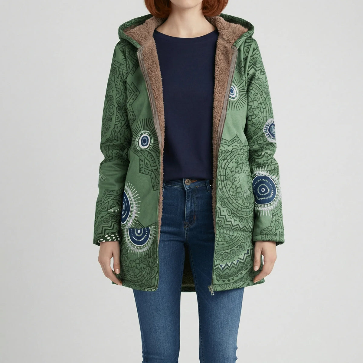 Long Fitted Hooded Jacket