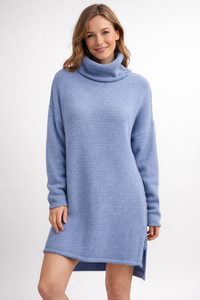 Sisica | Cozy Turtleneck Long Knit Sweater