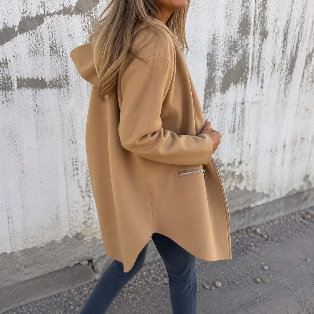 Longline Open-Front Hooded Cardigan