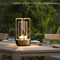 Crystal and Metal Wireless Table Lamp