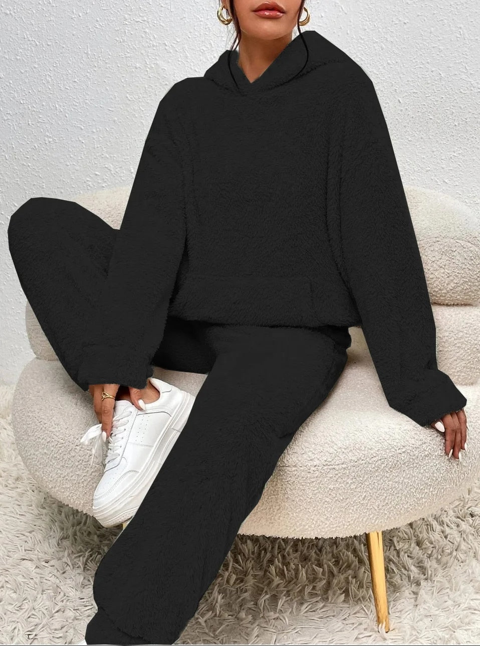 LuxeCuddle Ultra-Comfortable Teddy Hoodie Pajama | Treat Yourself to Unmatched Comfort and Style for Relaxation at Home