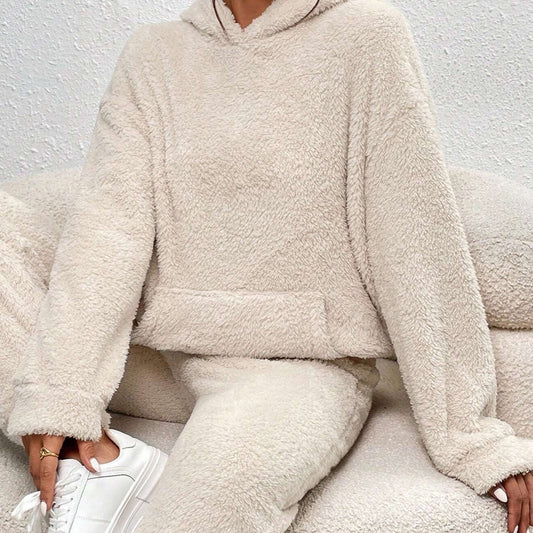 LuxeCuddle Ultra-Comfortable Teddy Hoodie Pajama | Treat Yourself to Unmatched Comfort and Style for Relaxation at Home