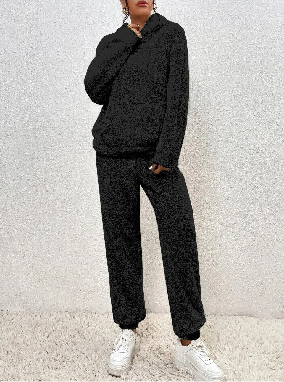 LuxeCuddle Ultra-Comfortable Teddy Hoodie Pajama | Treat Yourself to Unmatched Comfort and Style for Relaxation at Home