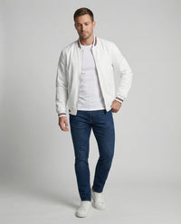 Men's Casual Transition Jacket with Water-Repellent Surface & Stand-Up Collar | Sisica