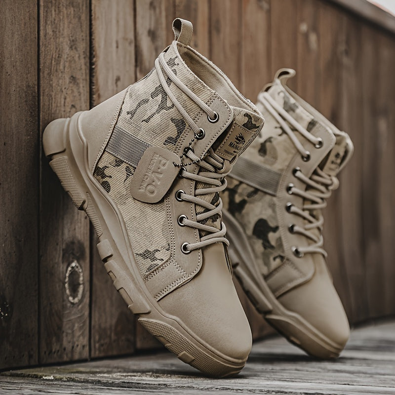 Men's Durable All-Terrain Camo Tactical Boots