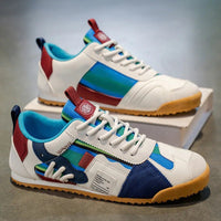 Men's Durable Patchwork Utility Sneakers for Trail and Street