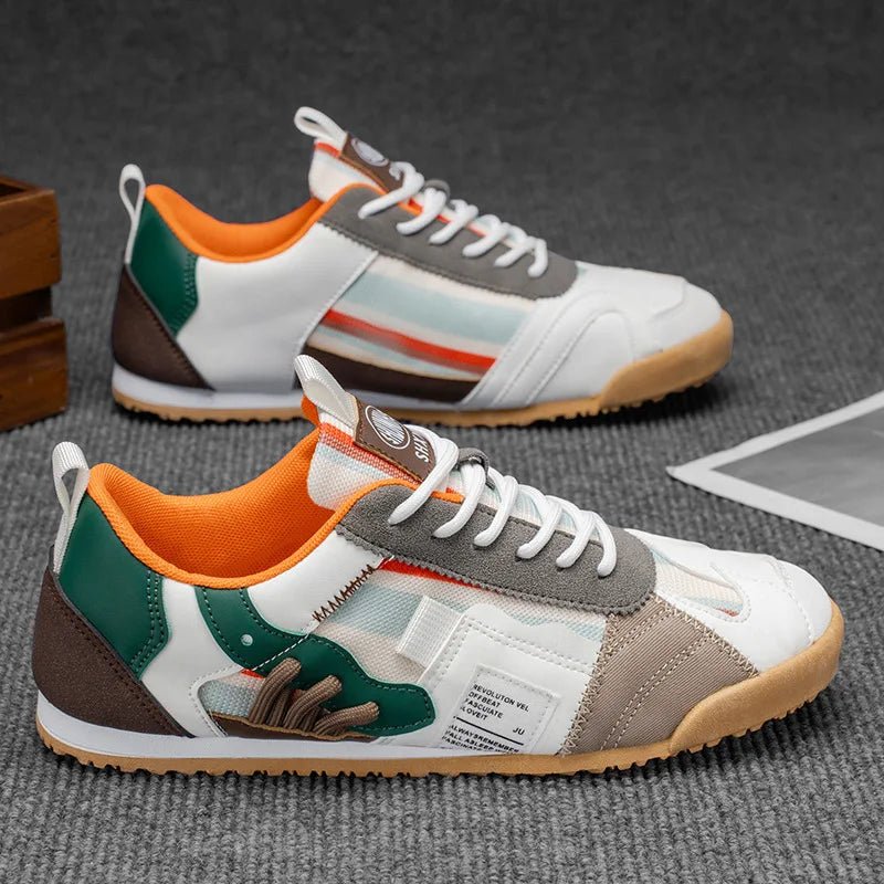 Men's Durable Patchwork Utility Sneakers for Trail and Street