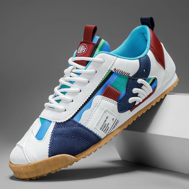 Men's Durable Patchwork Utility Sneakers for Trail and Street
