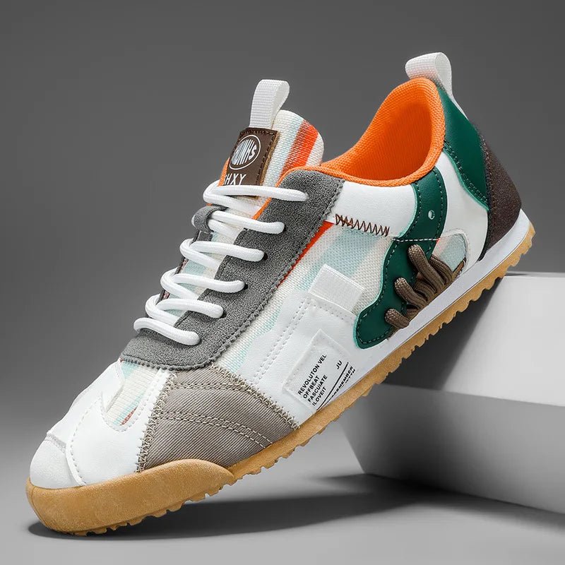 Men's Durable Patchwork Utility Sneakers for Trail and Street