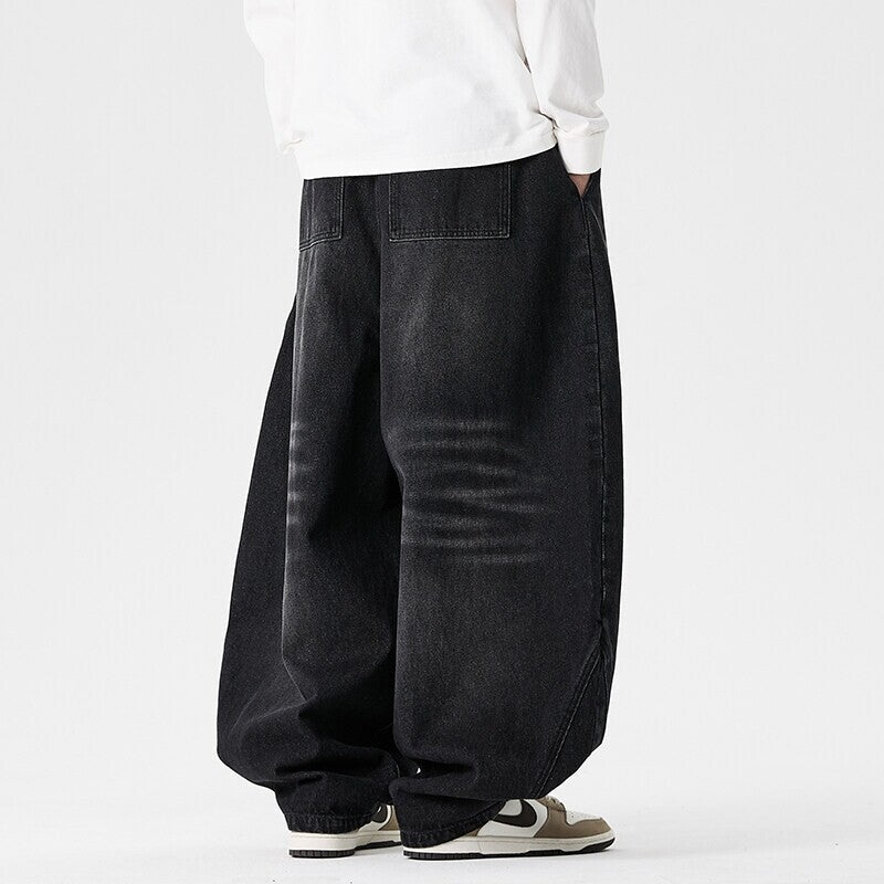 Men's Extra Wide-Leg Baggy Drop-Crotch Balloon Jeans