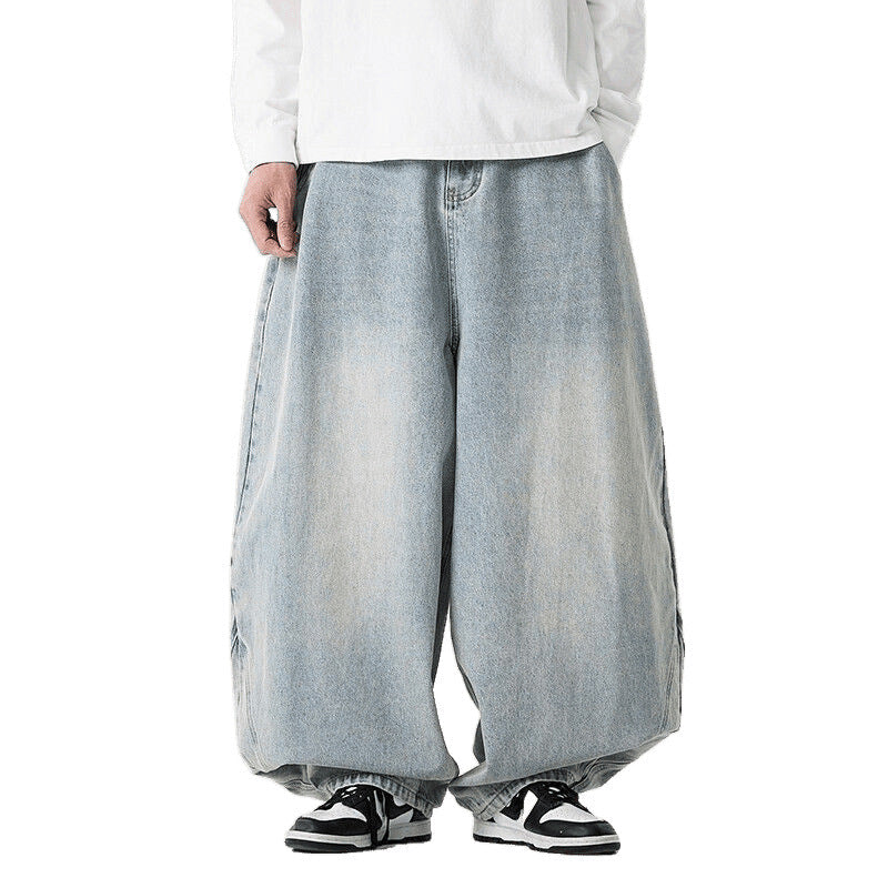 Men's Extra Wide-Leg Baggy Drop-Crotch Balloon Jeans