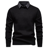 Sisica | Textured Knit Layered Collar Sweater