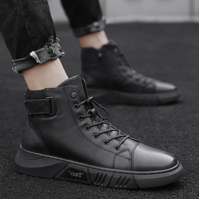 Men's Handmade Black Leather Boots