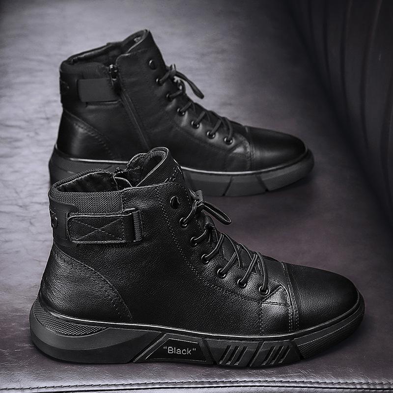 Men's Handmade Black Leather Boots