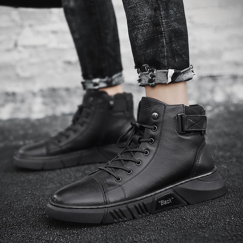 Men's Handmade Black Leather Boots