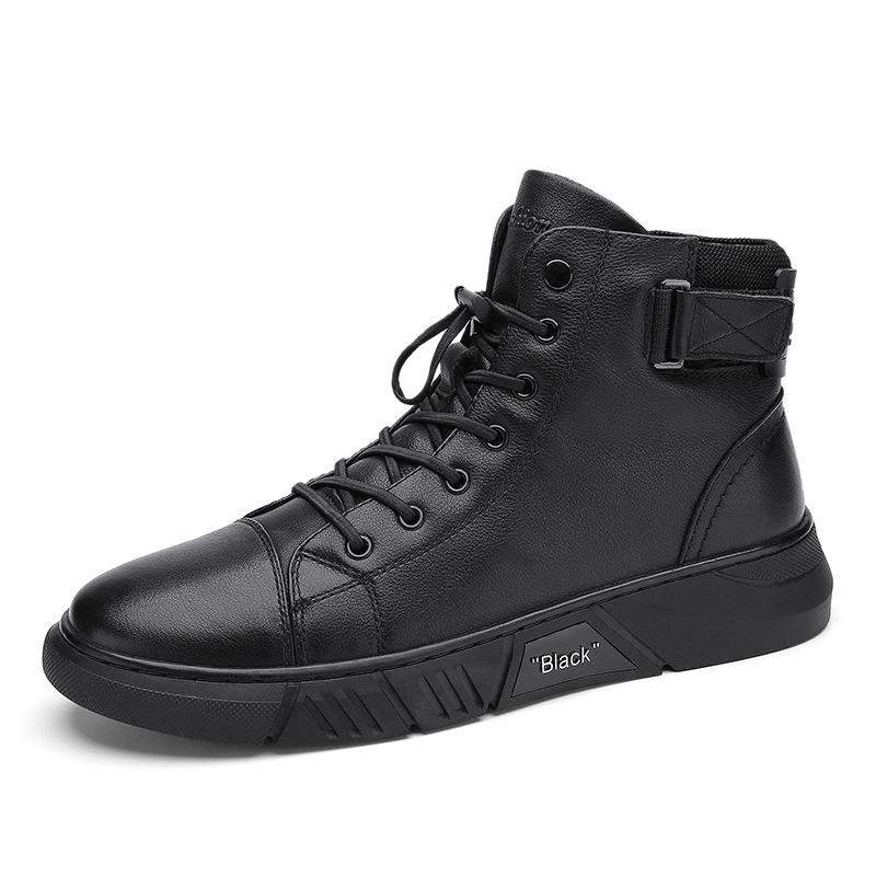 Men's Handmade Black Leather Boots