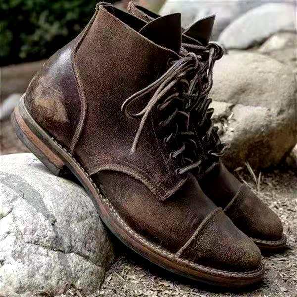 Men's Lace-Up Boots with Robust Design