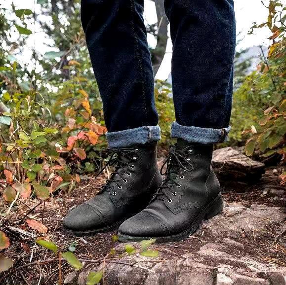 Men's Lace-Up Boots with Robust Design