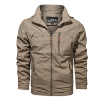 Men's Lightweight Outdoor Windbreaker Jacket with Water-Repellent Coating and Breathable Mesh Lining