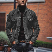 Men's Modern Corduroy Jacket with Practical Chest Pockets