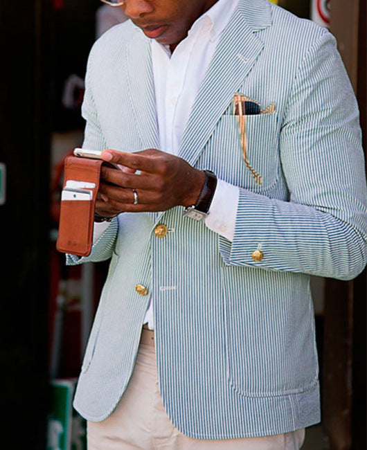 Men's Modern Plaid Blazer
