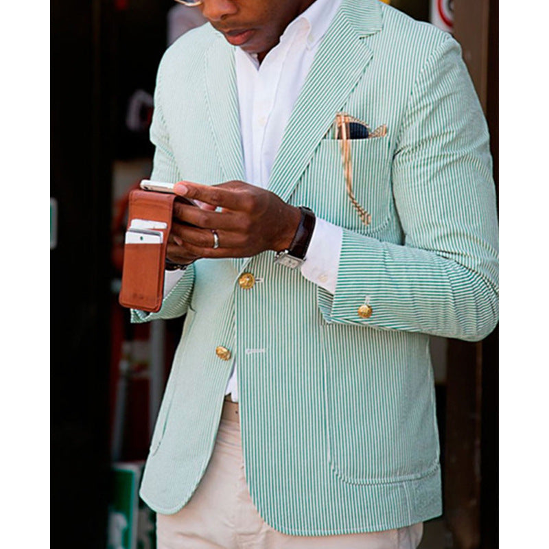 Men's Modern Plaid Blazer