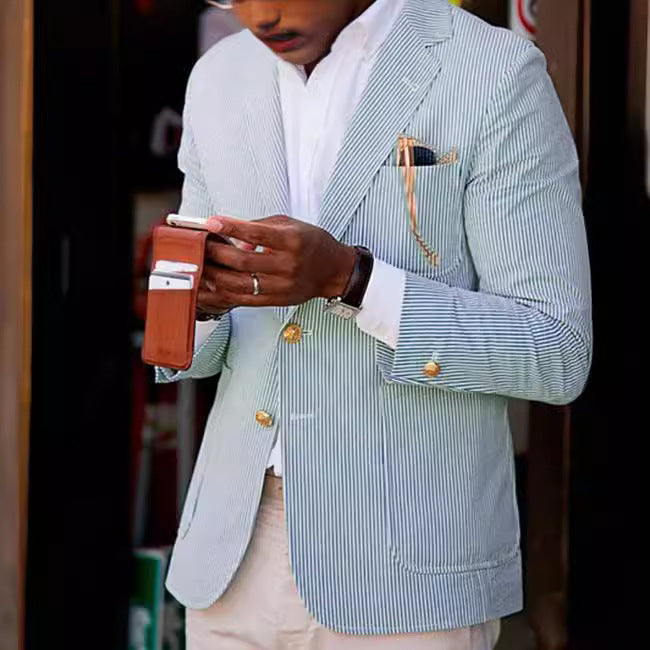 Men's Modern Plaid Blazer