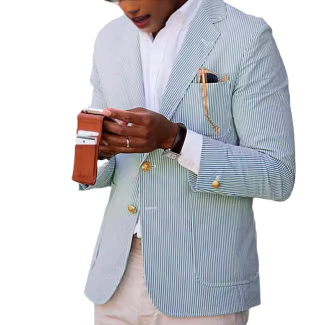 Men's Modern Plaid Blazer