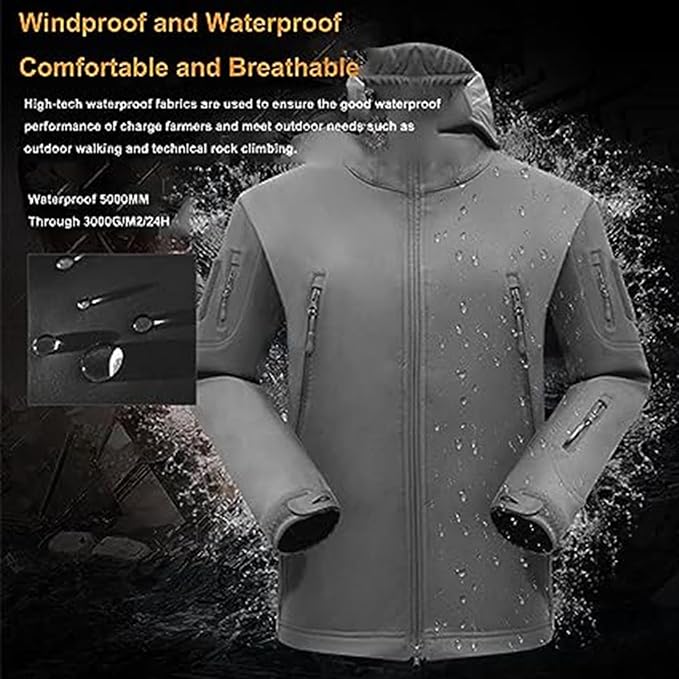Men's Multifunctional Jacket with Fleece Lining and Zipper – Charly Fashion