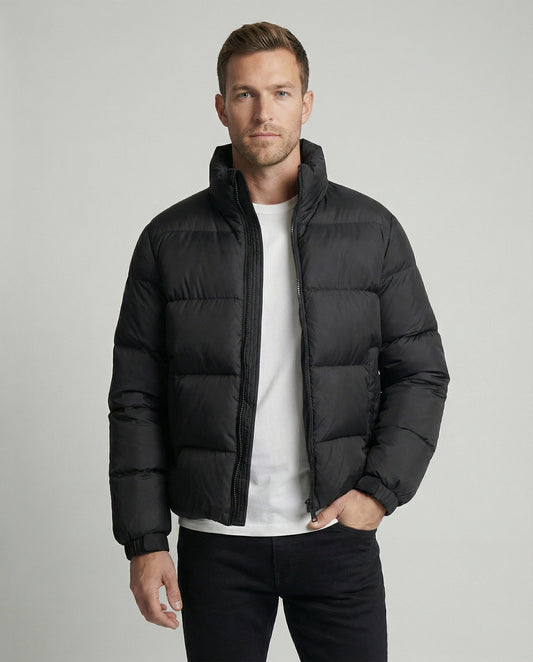 Men's Puffer Jacket Made of Duck Feathers with Warmth & Hood | Charly