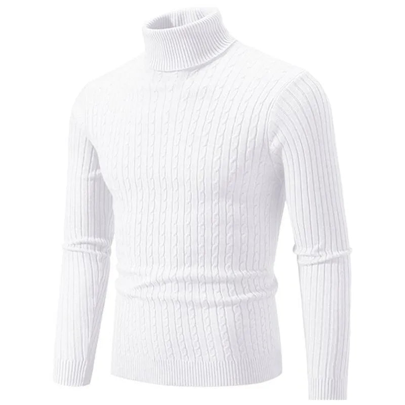 Men's Ribbed Knit Turtleneck Sweater