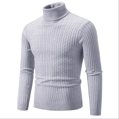 Men's Ribbed Knit Turtleneck Sweater