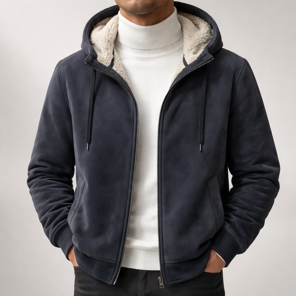 Men's Sherpa-Lined Hooded Jacket