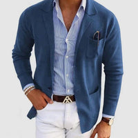 Men's Slim Fit Notch Lapel Button-Front Blazer Sport Coat