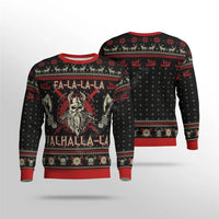 Men's Viking Ugly Christmas Sweater with Yule Tattoo Odin Print – Pullover, Hoodie or Cardigan