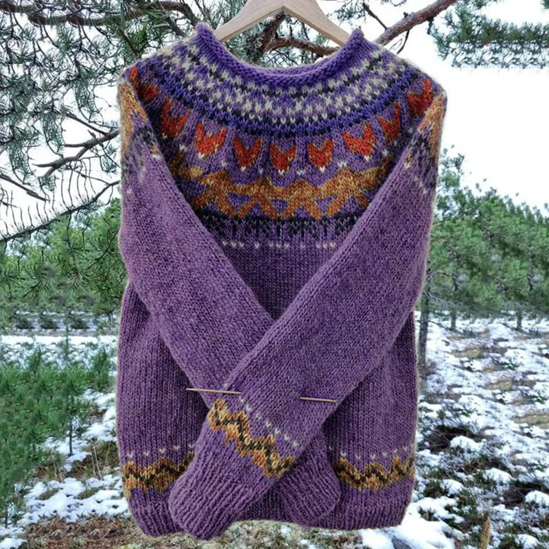 Men's Vintage Geometric Knit Sweater