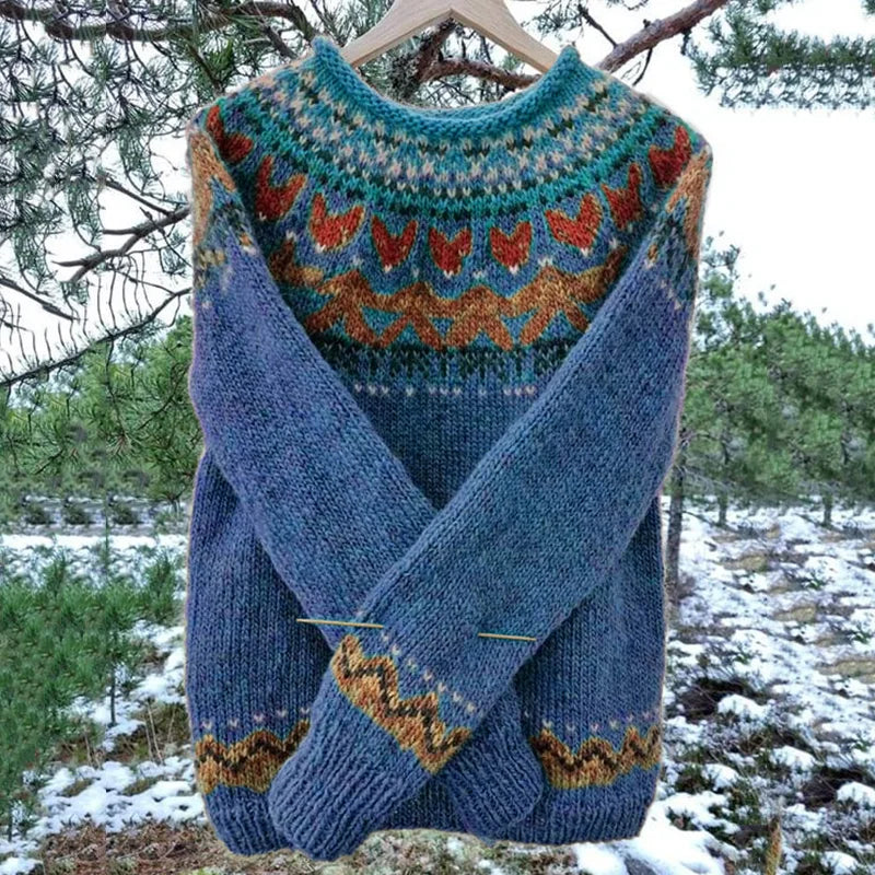 Men's Vintage Geometric Knit Sweater