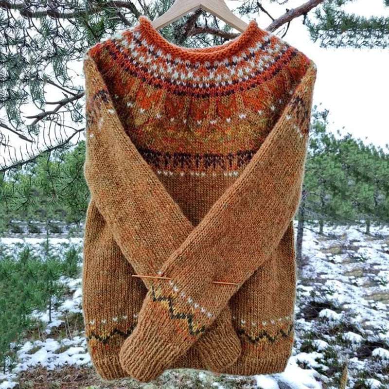 Men's Vintage Geometric Knit Sweater